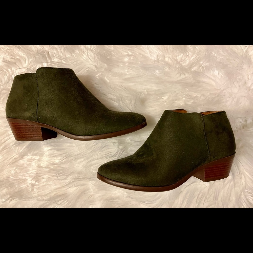 Olive Green Booties